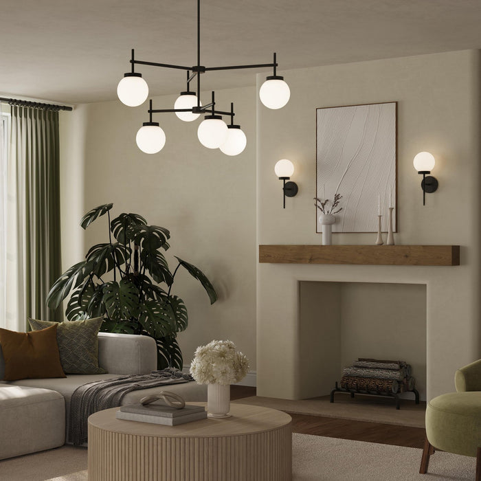Progress Lighting - P400470-31M - Six Light Chandelier - Rigsby - Matte Black