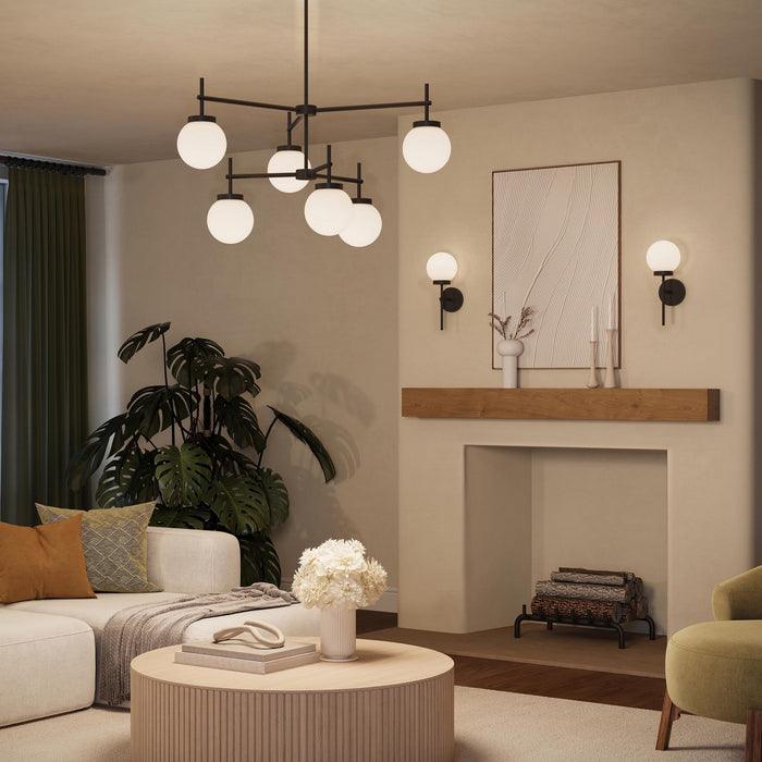 Progress Lighting - P400470-31M - Six Light Chandelier - Rigsby - Matte Black