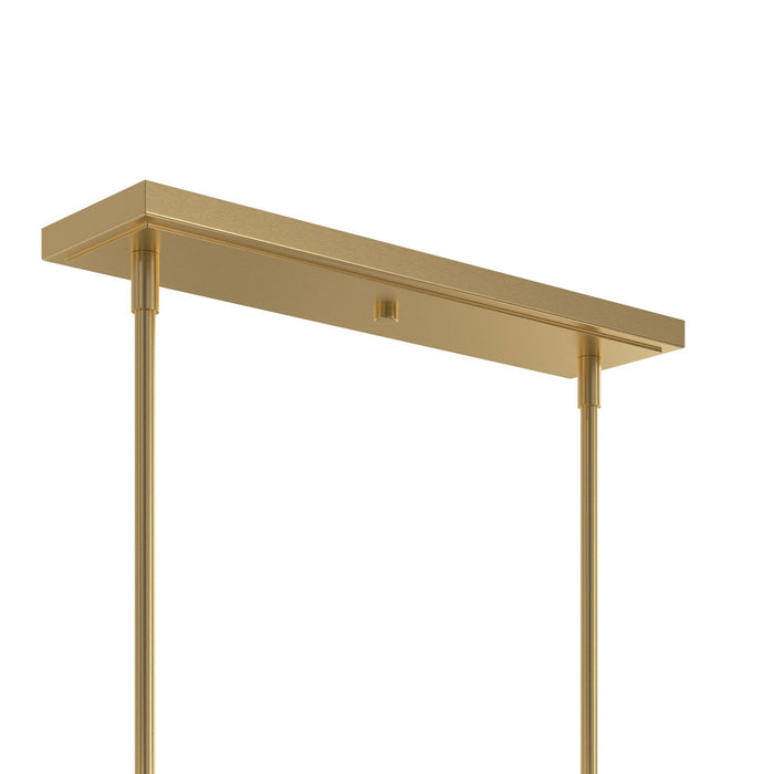 Progress Lighting - P400471-191 - Six Light Linear Chandelier - Rigsby - Brushed Gold