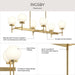 Progress Lighting - P400471-191 - Six Light Linear Chandelier - Rigsby - Brushed Gold