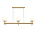 Progress Lighting - P400471-191 - Six Light Linear Chandelier - Rigsby - Brushed Gold