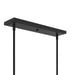 Progress Lighting - P400471-319 - Six Light Linear Chandelier - Rigsby - Matte Black and Brushed Gold