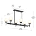 Progress Lighting - P400471-31M - Six Light Linear Chandelier - Rigsby - Matte Black