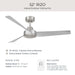 Progress Lighting - P250129-009 - 52" Ceiling Fan - Rizo - Brushed Nickel