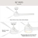 Progress Lighting - P250129-28M - 52" Ceiling Fan - Rizo - Matte White