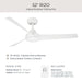 Progress Lighting - P250129-28M - 52" Ceiling Fan - Rizo - Matte White