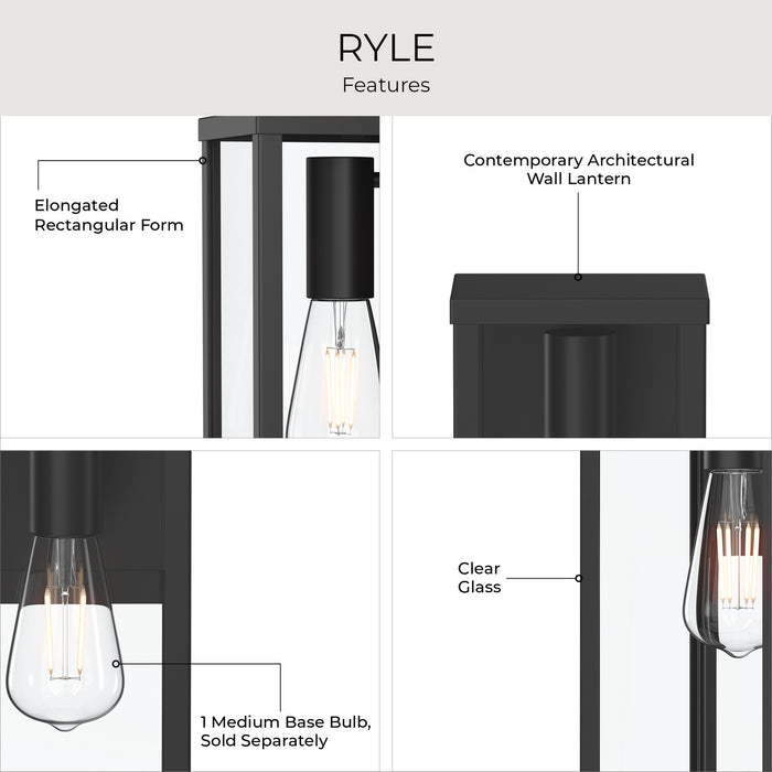 Progress Lighting - P560397-31M - One Light Outdoor Wall Mount - Ryle - Matte Black