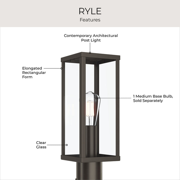 Progress Lighting - P540113-020 - One Light Outdoor Post Mount - Ryle - Antique Bronze