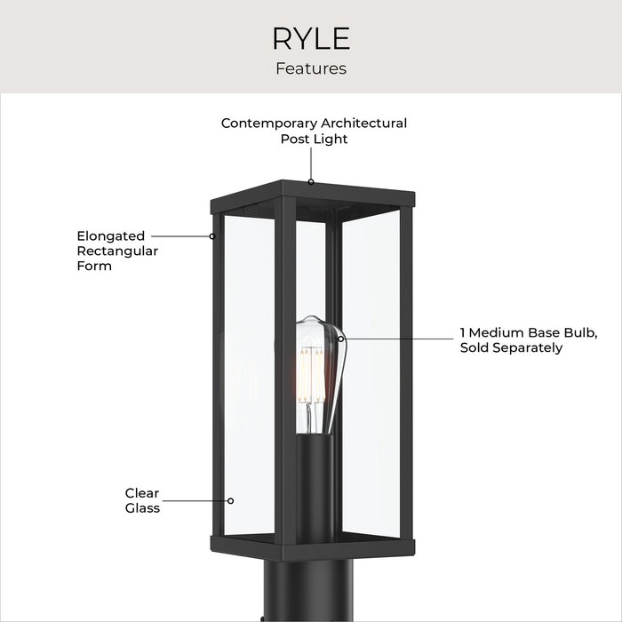 Progress Lighting - P540113-31M - One Light Outdoor Post Mount - Ryle - Matte Black