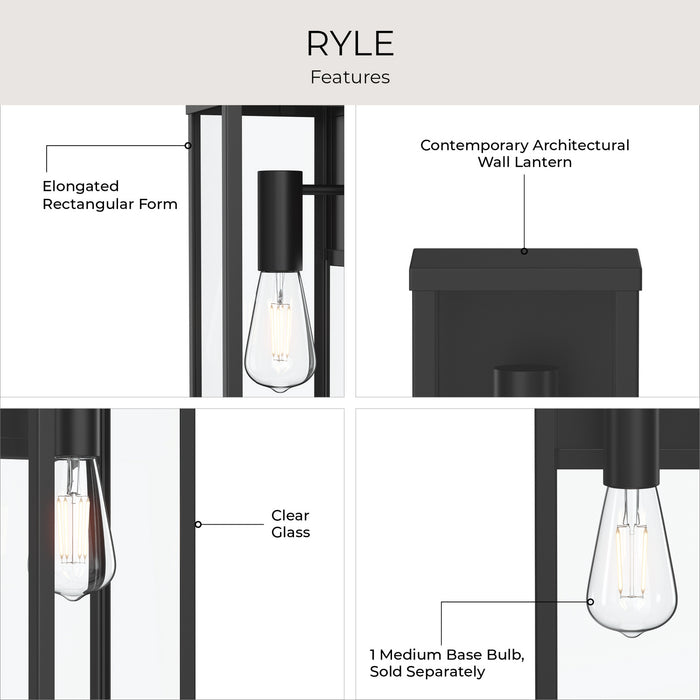 Progress Lighting - P560399-31M - One Light Outdoor Wall Mount - Ryle - Matte Black