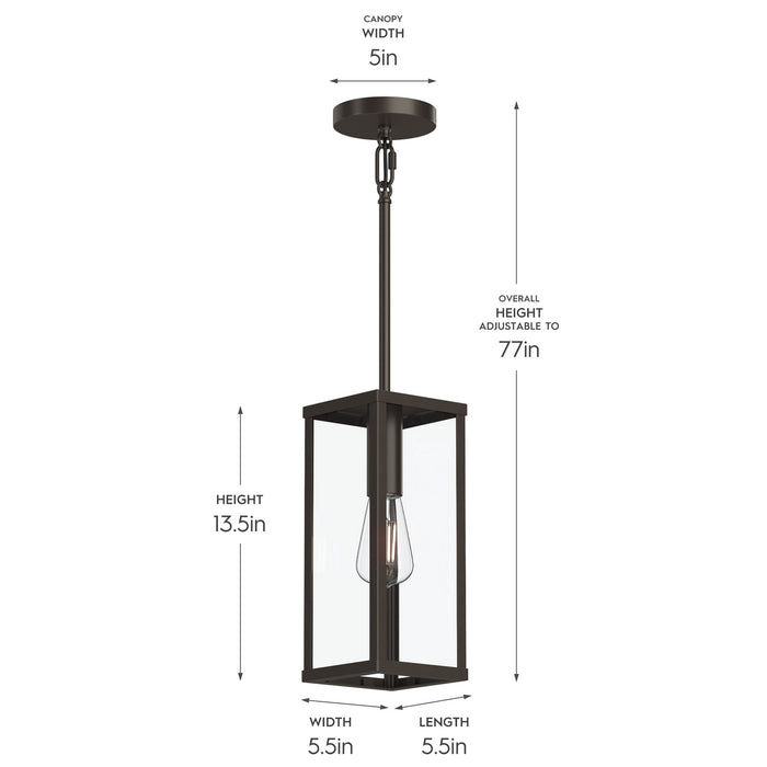 Progress Lighting - P550146-020 - One Light Outdoor Pendant - Ryle - Antique Bronze