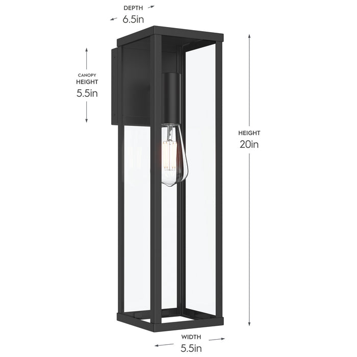 Progress Lighting - P560400-31M - One Light Outdoor Wall Mount - Ryle - Matte Black