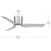 Progress Lighting - P250130-009-30 - 48" Ceiling Fan - Rynn - Brushed Nickel