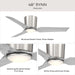 Progress Lighting - P250130-009-30 - 48" Ceiling Fan - Rynn - Brushed Nickel