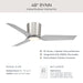 Progress Lighting - P250130-009-30 - 48" Ceiling Fan - Rynn - Brushed Nickel