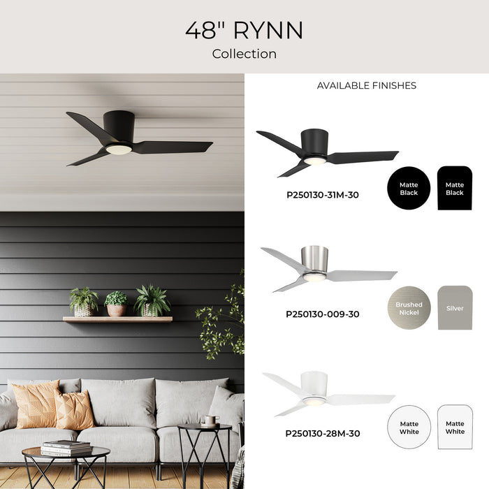 Progress Lighting - P250130-009-30 - 48" Ceiling Fan - Rynn - Brushed Nickel