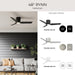 Progress Lighting - P250130-009-30 - 48" Ceiling Fan - Rynn - Brushed Nickel
