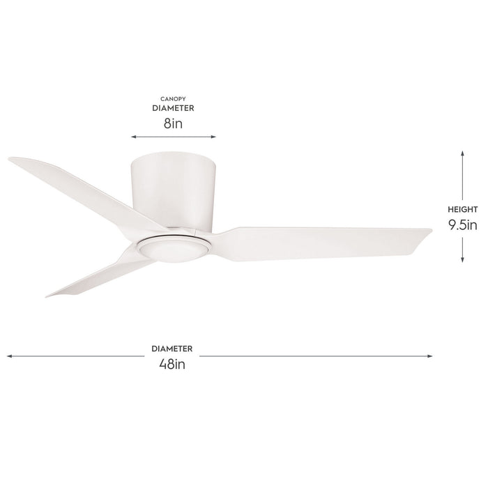 Progress Lighting - P250130-28M-30 - 48" Ceiling Fan - Rynn - Matte White