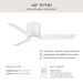 Progress Lighting - P250130-28M-30 - 48" Ceiling Fan - Rynn - Matte White