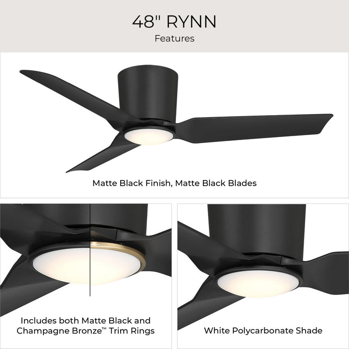 Progress Lighting - P250130-31M-30 - 48" Ceiling Fan - Rynn - Matte Black
