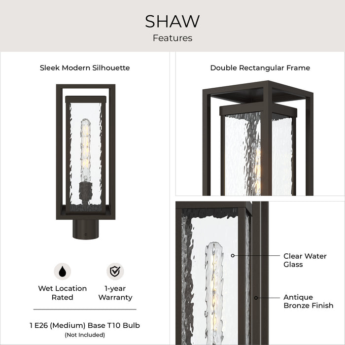 Progress Lighting - P540115-020 - One Light Outdoor Post Mount - Shaw - Antique Bronze