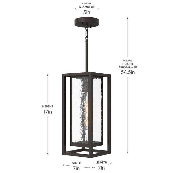 Progress Lighting - P550148-020 - One Light Outdoor Pendant - Shaw - Antique Bronze