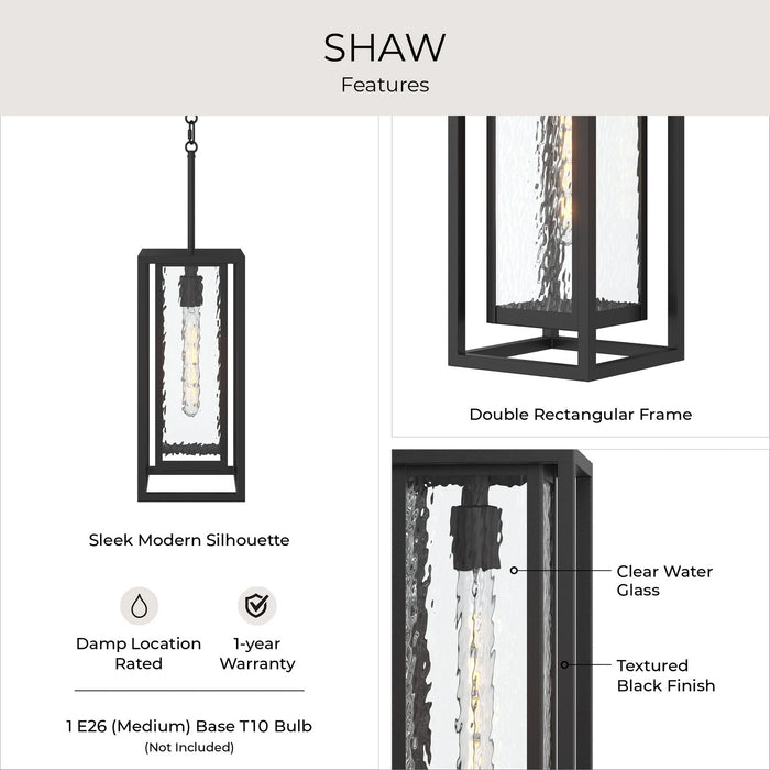 Progress Lighting - P550148-031 - One Light Outdoor Pendant - Shaw - Black