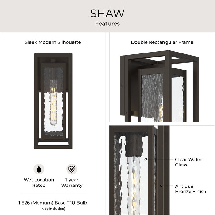 Progress Lighting - P560410-020 - One Light Outdoor Wall Mount - Shaw - Antique Bronze