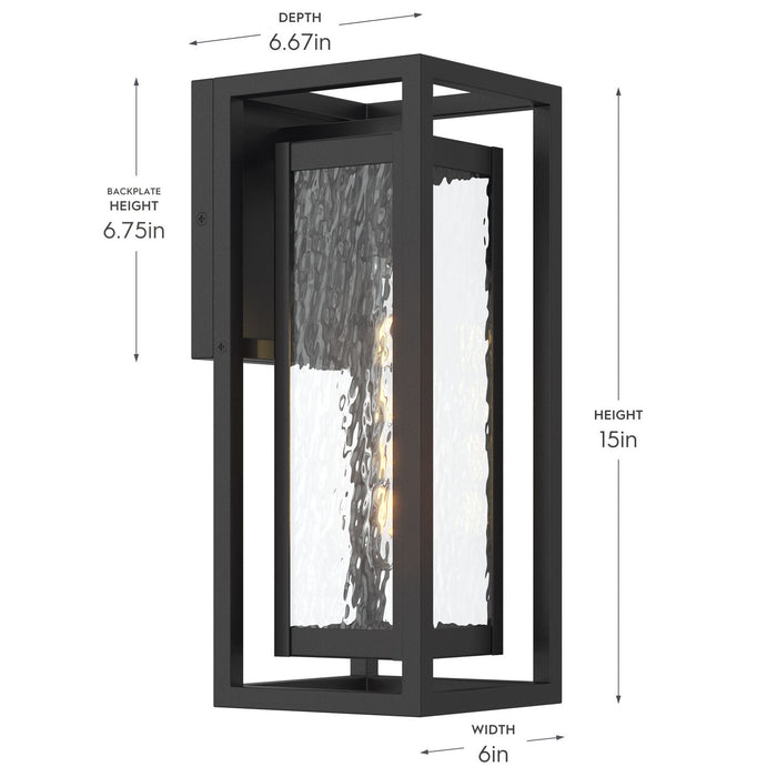 Progress Lighting - P560410-031 - One Light Outdoor Wall Mount - Shaw - Black