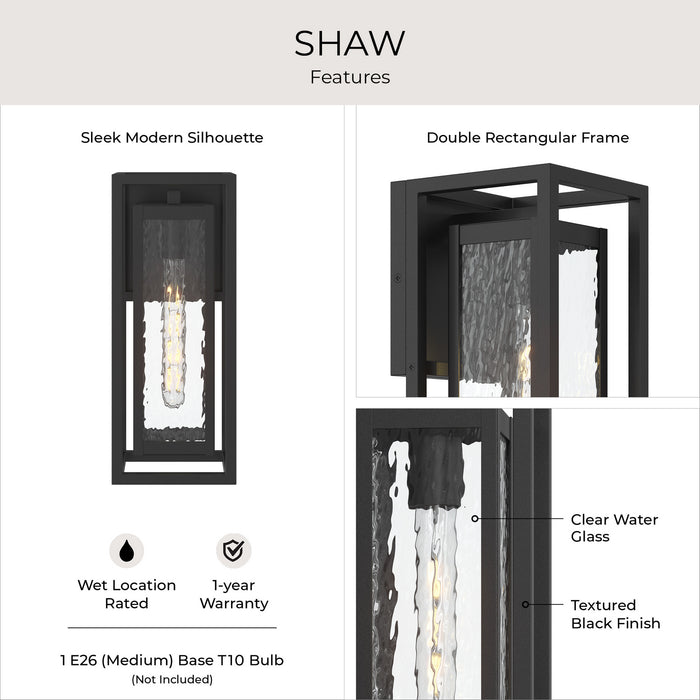 Progress Lighting - P560410-031 - One Light Outdoor Wall Mount - Shaw - Black