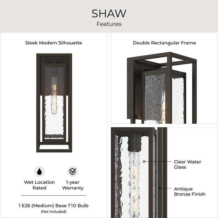 Progress Lighting - P560411-020 - One Light Outdoor Wall Mount - Shaw - Antique Bronze