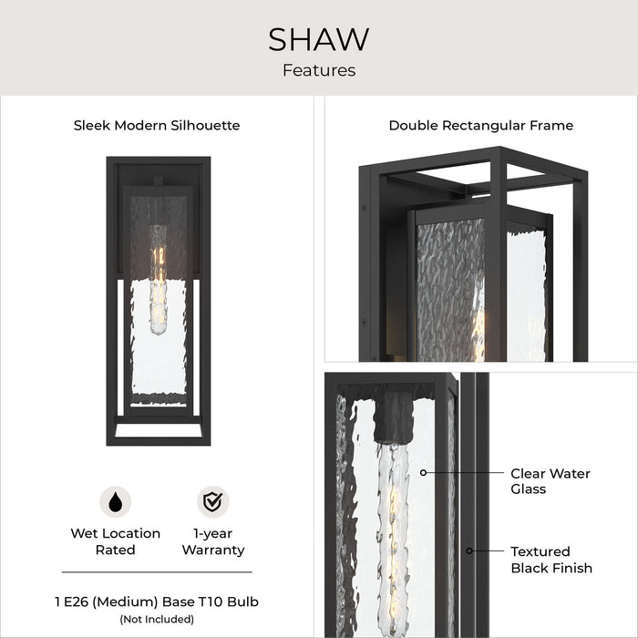 Progress Lighting - P560411-031 - One Light Outdoor Wall Mount - Shaw - Black