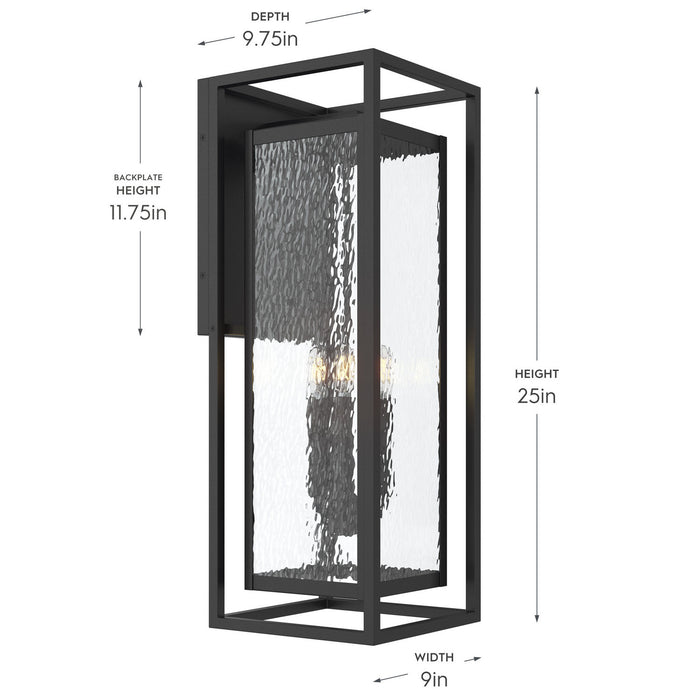 Progress Lighting - P560412-031 - Three Light Outdoor Wall Mount - Shaw - Black