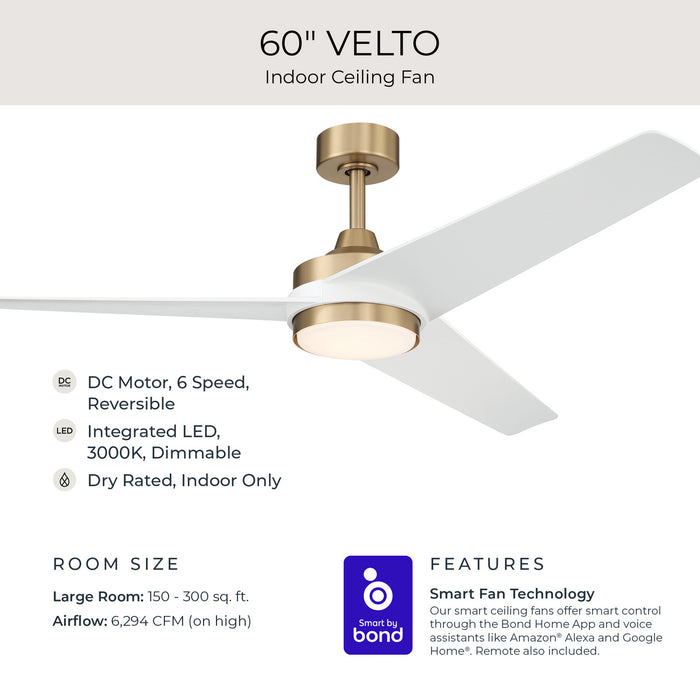 Progress Lighting - P250128-177-30 - 60" Ceiling Fan - Velto - Champagne Bronze