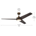 Progress Lighting - P250128-215-30 - 60" Ceiling Fan - Velto - Heritage Brushed Bronze