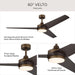 Progress Lighting - P250128-215-30 - 60" Ceiling Fan - Velto - Heritage Brushed Bronze