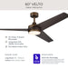 Progress Lighting - P250128-215-30 - 60" Ceiling Fan - Velto - Heritage Brushed Bronze