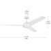 Progress Lighting - P250128-28M-30 - 60" Ceiling Fan - Velto - Matte White