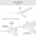 Progress Lighting - P250128-28M-30 - 60" Ceiling Fan - Velto - Matte White