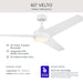 Progress Lighting - P250128-28M-30 - 60" Ceiling Fan - Velto - Matte White