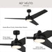 Progress Lighting - P250128-31M-30 - 60" Ceiling Fan - Velto - Matte Black
