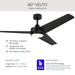 Progress Lighting - P250128-31M-30 - 60" Ceiling Fan - Velto - Matte Black