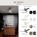Progress Lighting - P250128-31M-30 - 60" Ceiling Fan - Velto - Matte Black