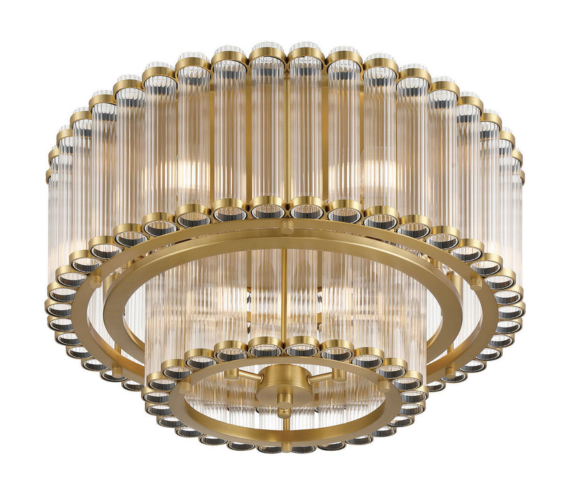 Eurofase - 49169-010 - Nine Light Flush Mount - Glasbury - Gold