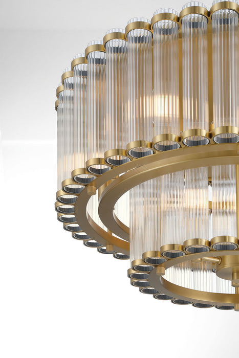 Eurofase - 49169-010 - Nine Light Flush Mount - Glasbury - Gold