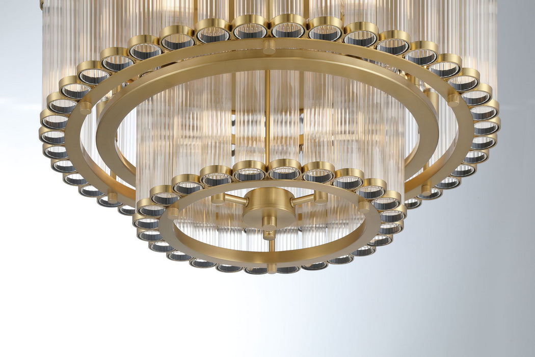 Eurofase - 49169-010 - Nine Light Flush Mount - Glasbury - Gold