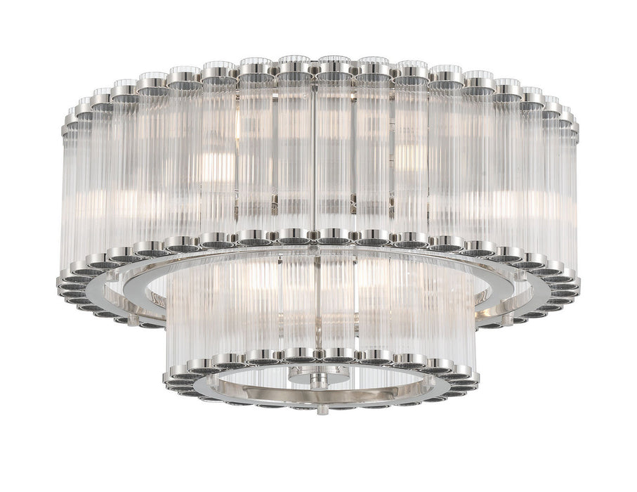 Eurofase - 49169-027 - Nine Light Flush Mount - Glasbury - Polished Nickel