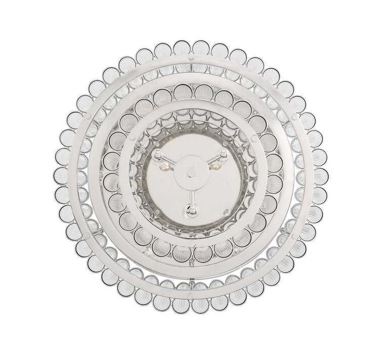 Eurofase - 49169-027 - Nine Light Flush Mount - Glasbury - Polished Nickel