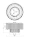 Eurofase - 49169-027 - Nine Light Flush Mount - Glasbury - Polished Nickel