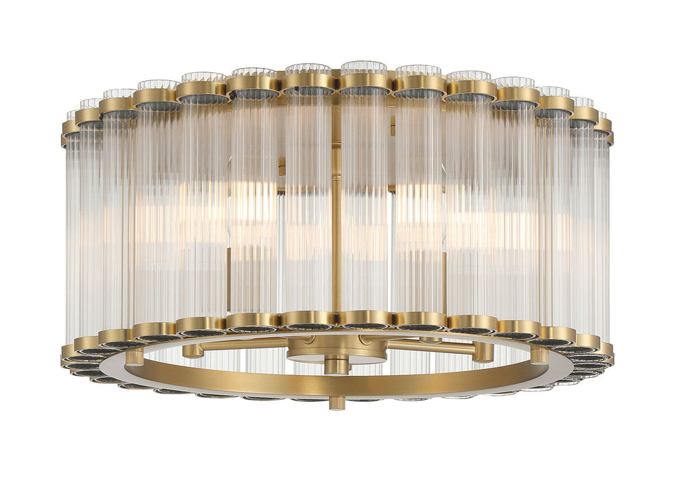Eurofase - 49185-010 - Five Light Flush Mount - Glasbury - Gold
